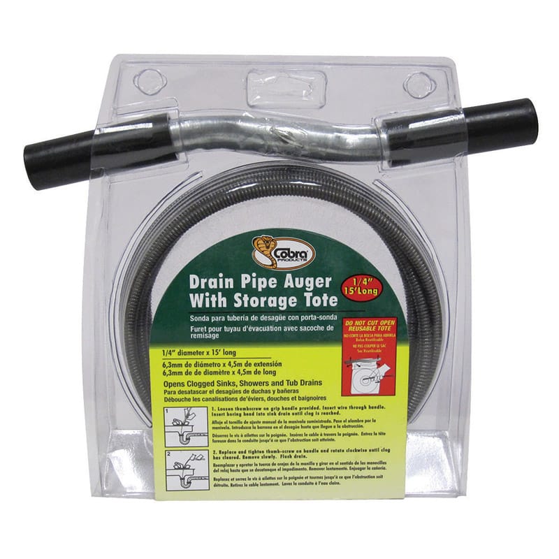 Cobra 10150 15 ft. L Drain Pipe Auger