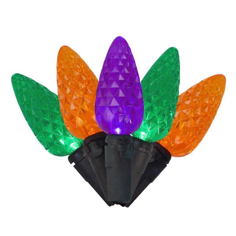 Celebrations C6100HW3A Multicolored 100 ct LED C6 Halloween String Lights