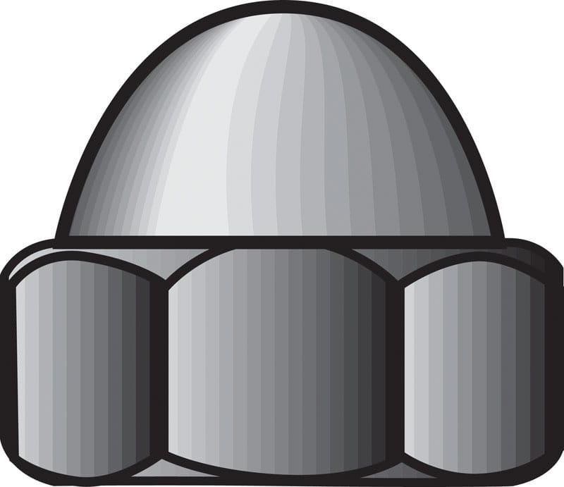 Hillman 0829955 10 in. Stainless Steel SAE Acorn Nut 100 pk