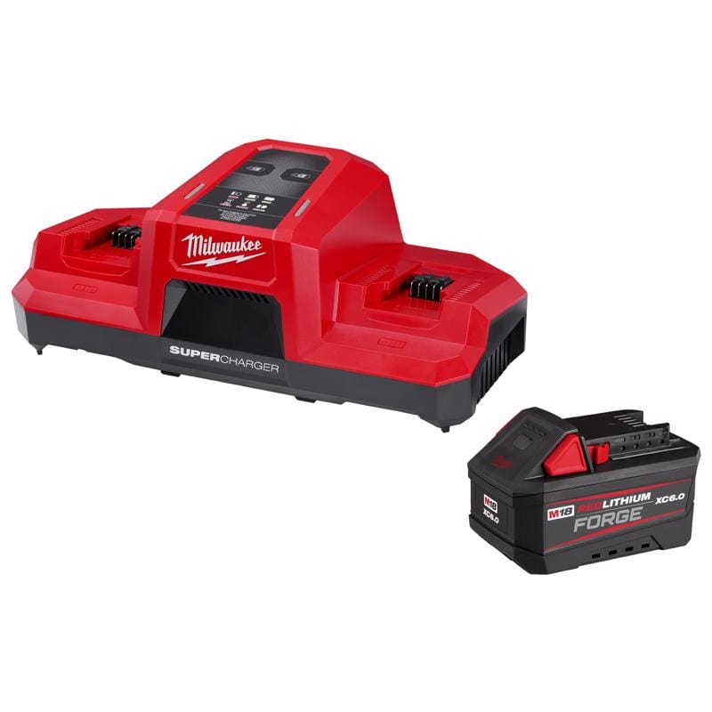 Milwaukee 48-59-1861 M18 Forge 6 Ah Lithium-Ion Battery and Charger 2 pc