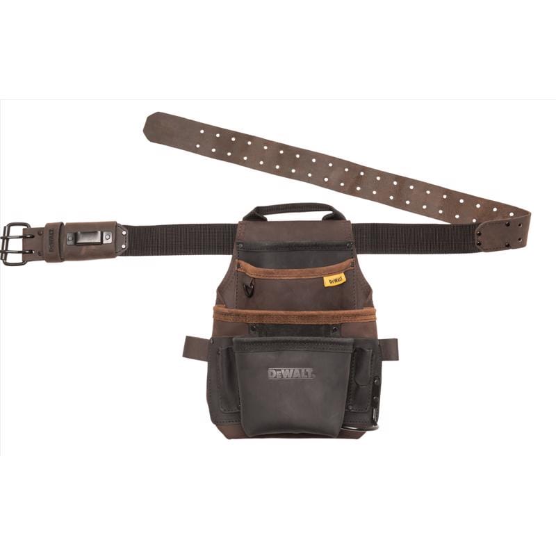 Dewalt DWST550115 12 pocket Leather Tool Pouch Brown