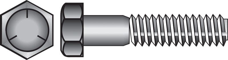 Hillman 200369 5/8 in. D X 4 in. L Heat Treated Zinc Steel Hex Head Cap Screw 25 pk