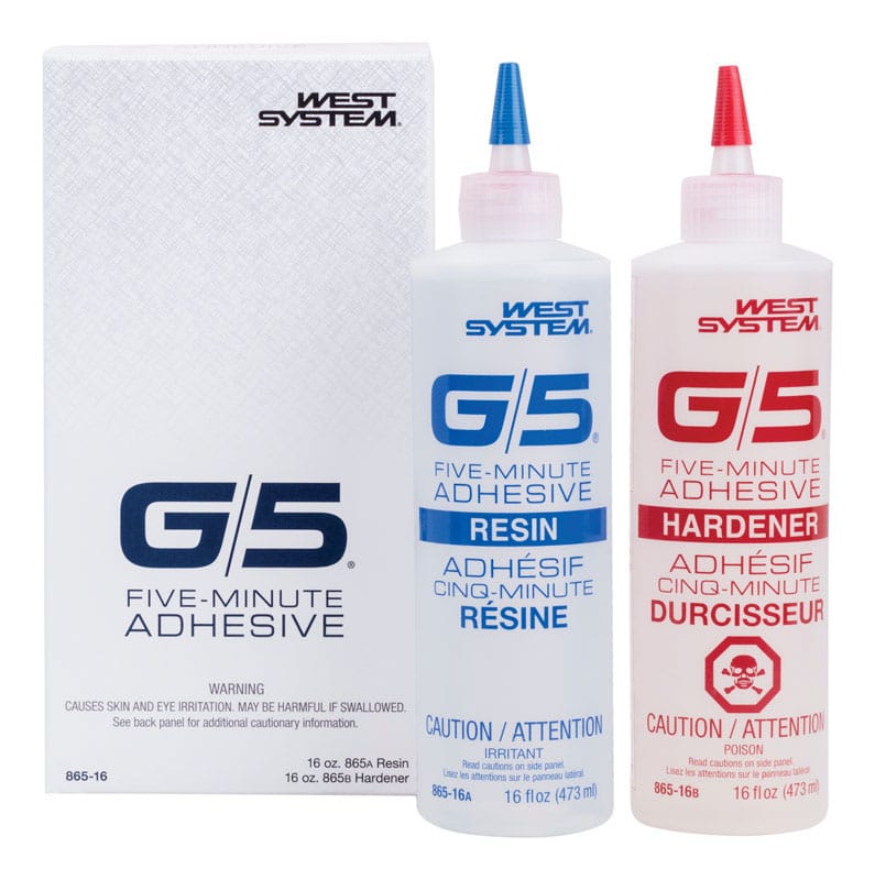 West System 865-16 G/5 High Strength Glue Clear Adhesive Kit 2 pk