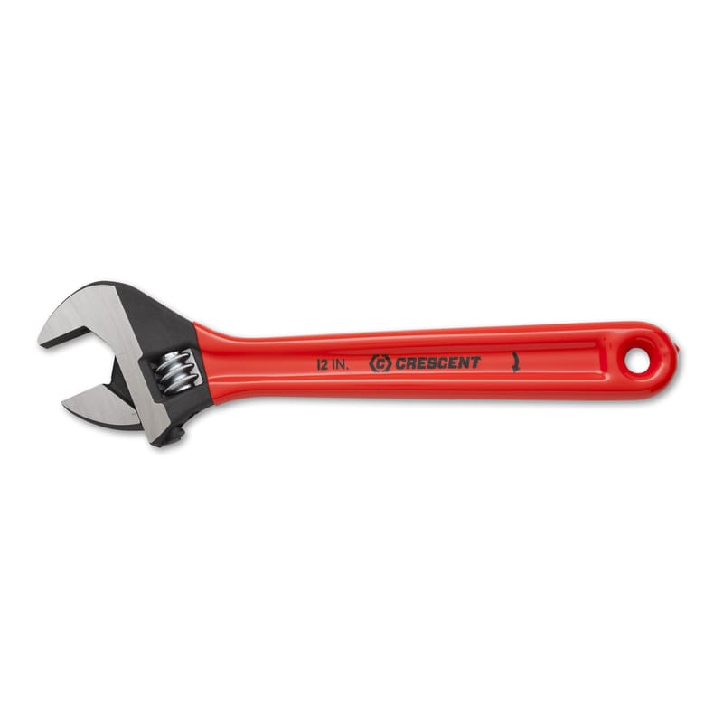 Crescent AT212CVS Metric and SAE Cushion Grip Adjustable Wrench 12 in. L 1 pc