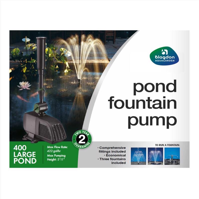 Blagdon Aquagarden BA8893 Plastic 400 gph Fountain Pump