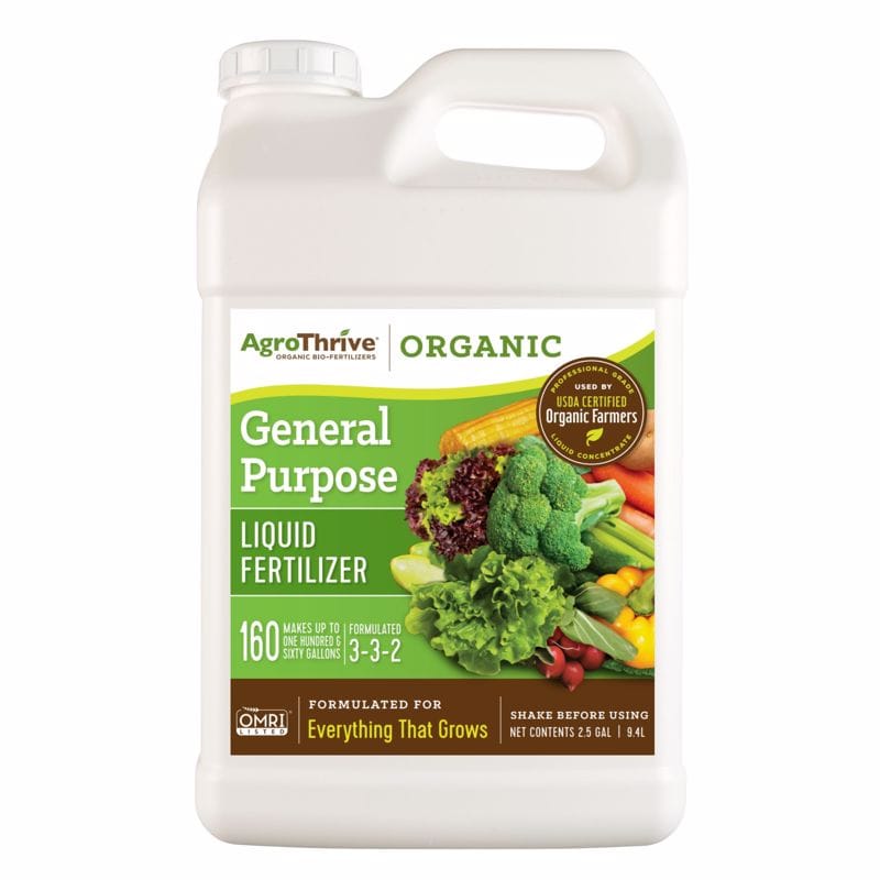 Agrothrive ATGP1320 Organic Everything that Grows 3-3-2 General Purpose Fertilizer 2.5 gal