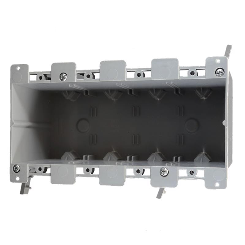 Cantex EZ68QO EZ Box Old Work 68 cu in Rectangle PVC 4 gang Outlet Box Gray