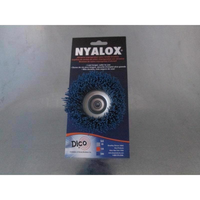 Dico 541-786-2-1/2 Nyalox 2.5 in. D X 1/4 in. X 1/4 in. D Crimped Nylon Mandrel Mounted Cup Brush 4500 rpm 1 pc