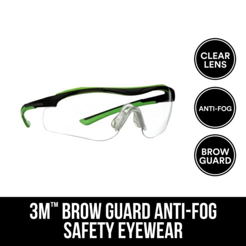 3M 47100H1-DC 3M Anti-Fog Safety Glasses Clear Lens Bl
