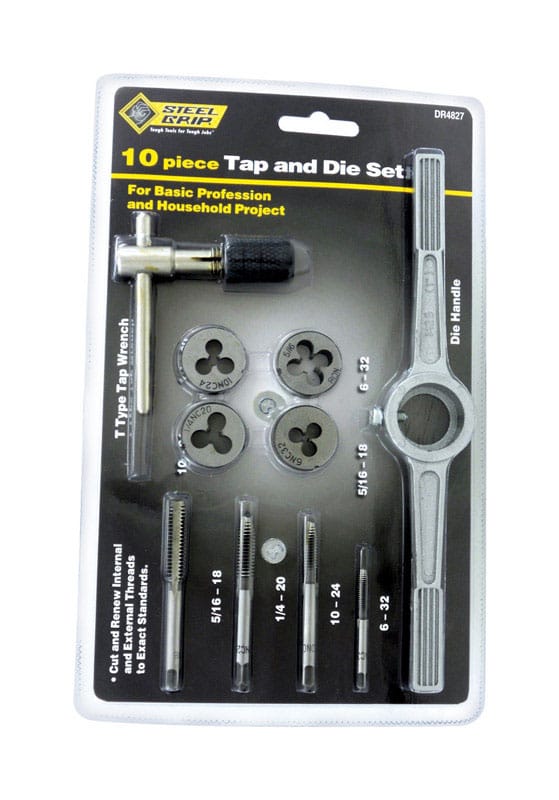 Steel Grip DR4827SAE SAE 6-32, 10-24, 1/4-20, 5/16-18 Tap and Die Set