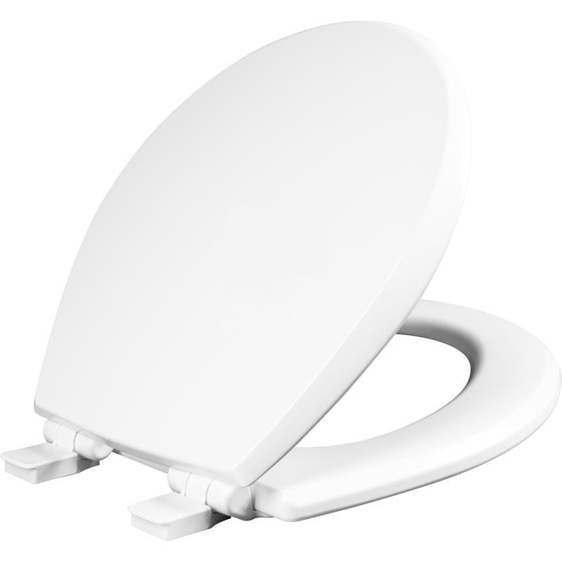 Mayfair BY Bemis 47SLOW-000 Kendall Slow Close Round White Enameled Wood Toilet Seat