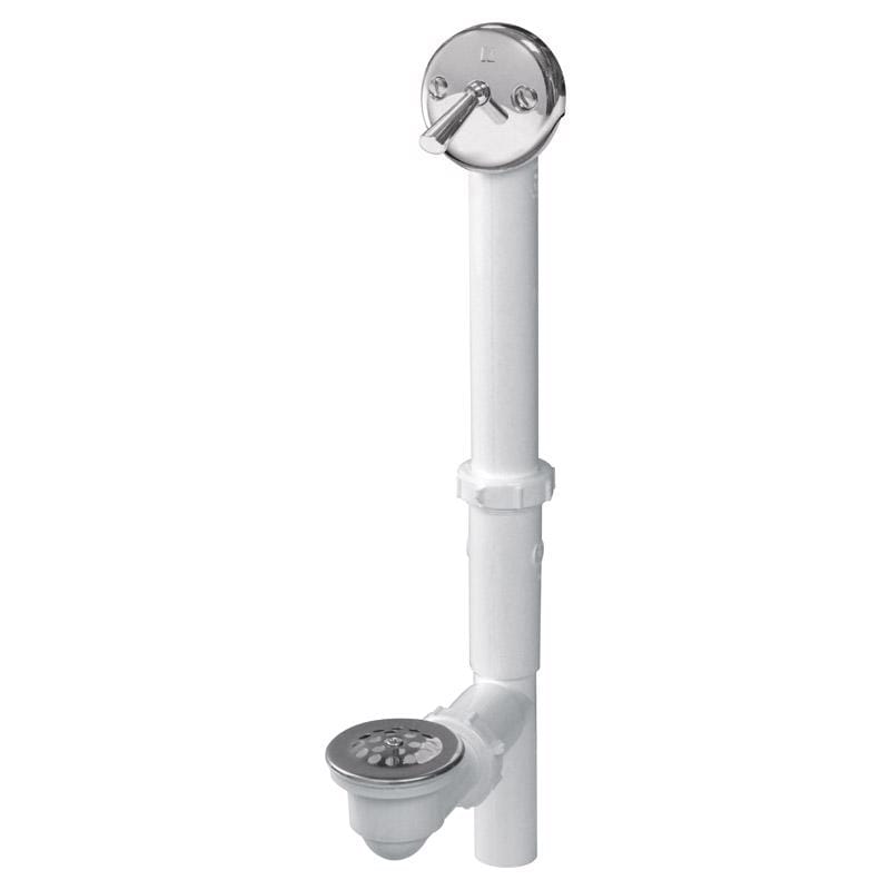 Plumb Pak PP64W 1-1/2 in. D Polished Chrome Plastic Triplever Bath Drain