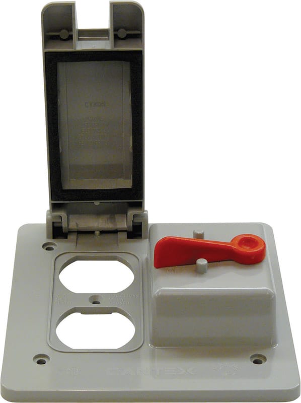 Cantex 5133337B Rectangle PVC 2 gang 4-11/16 in. H X 4-7/8 in. W Outlet/Switch Box