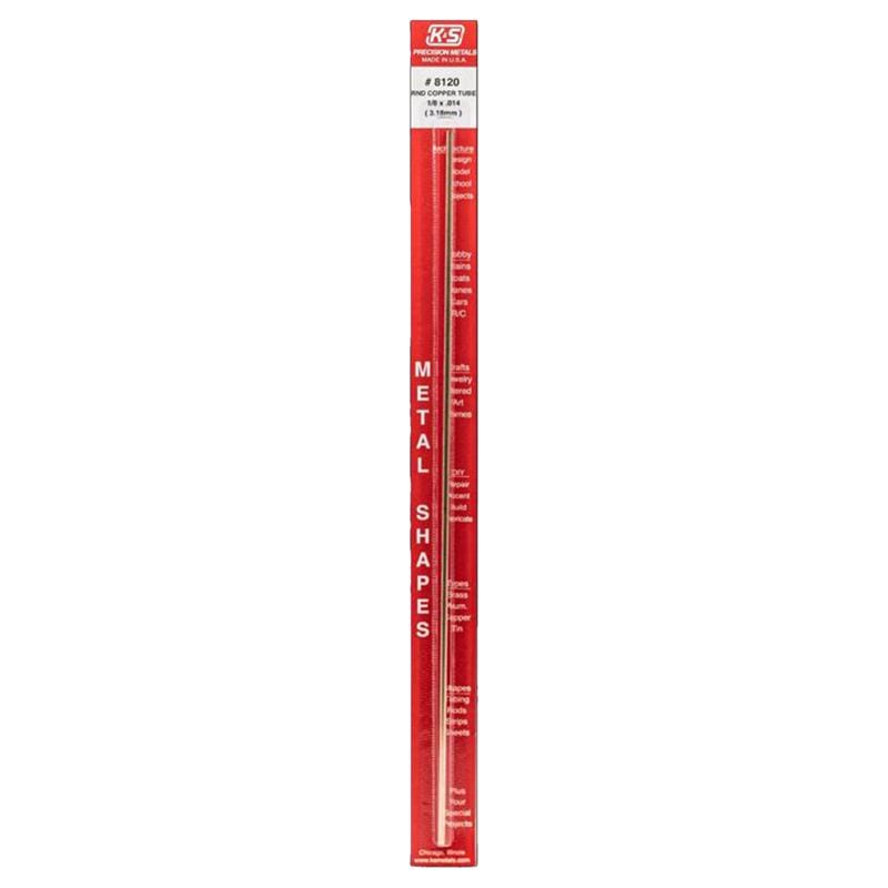 K&S 8120 1/8 in. D X 1 ft. L Utility Copper Tubing