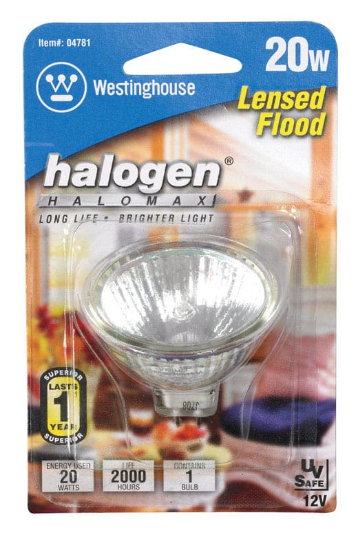 Westinghouse 0478100 20 W MR16 Floodlight Halogen Bulb 180 lm White 1 pk