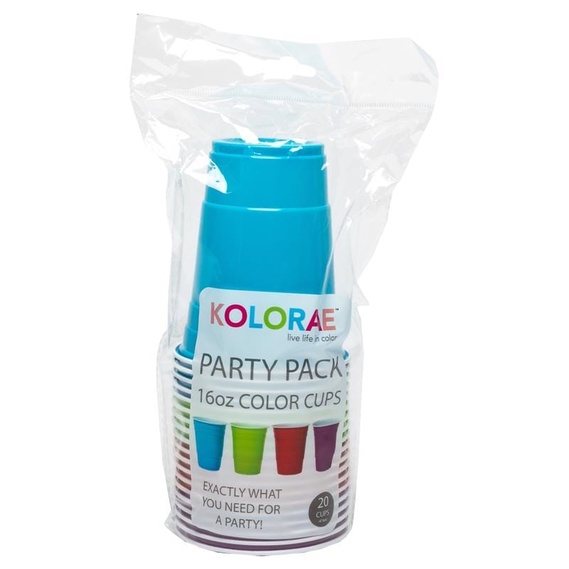 Blueoco KOL-0893 Kolorea 16 oz Assorted Plastic Cup