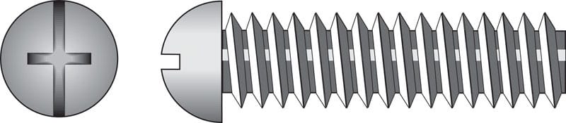Hillman 90242 No. 10-24 Ga. X 1 in. L Combination Round Head Zinc-Plated Steel Machine Screws 100 pk