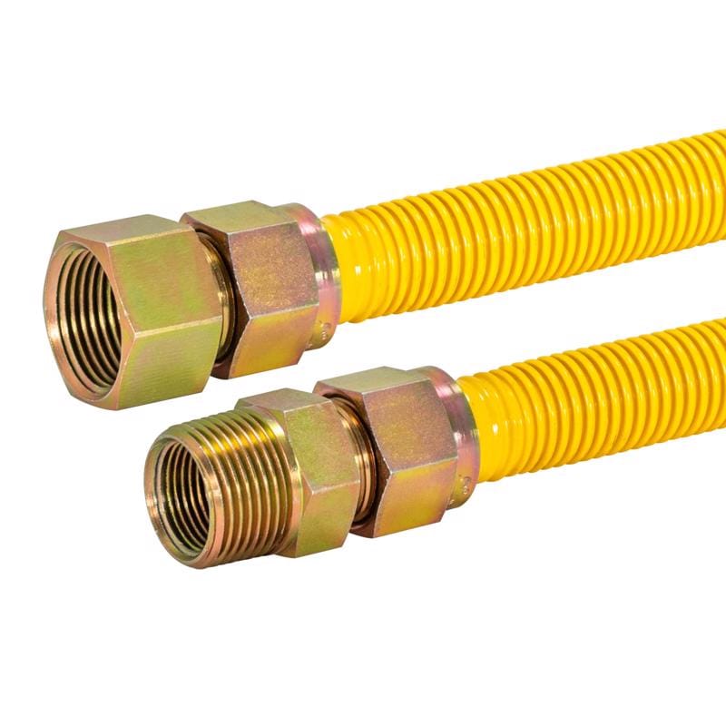 Eastman 40YE545524 3/4 in. FIP X 3/4 in. D MIP 24 in. Stainless Steel Gas Connector
