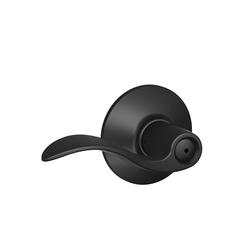 Schlage F40 ACC 622 F Series Accent Matte Black Privacy Lever 1-3/4 in.