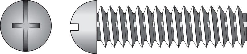 Hillman 90266 No. 10-24 Ga. X 3 in. L Combination Round Head Zinc-Plated Steel Machine Screws 100 pk