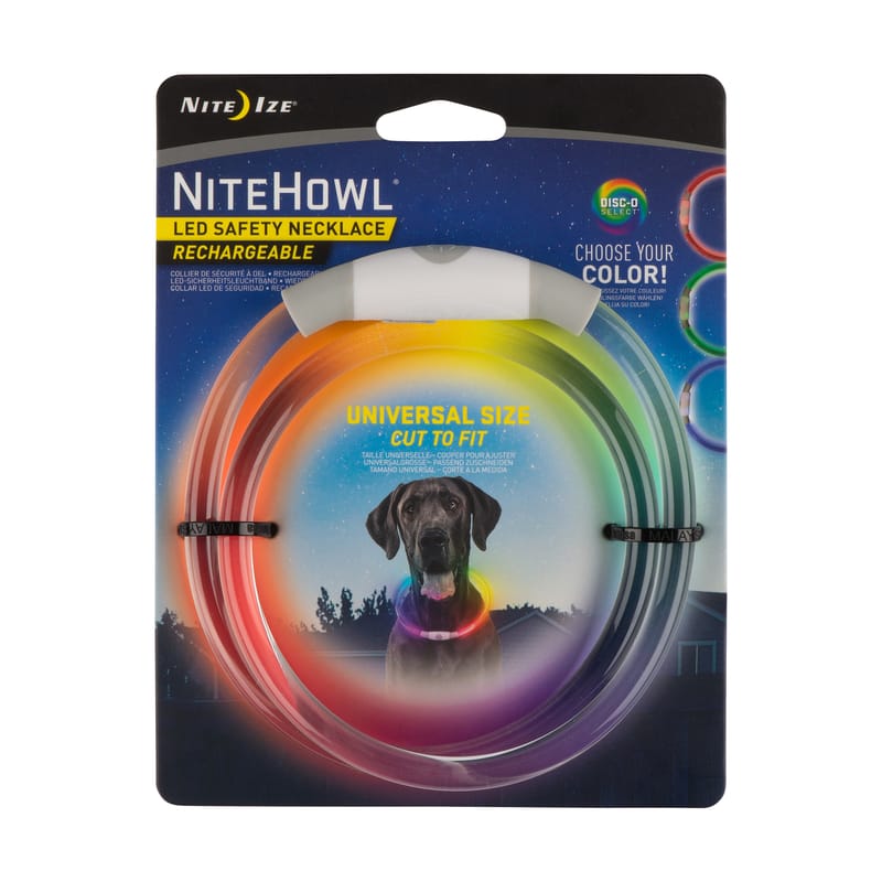 Nite Ize NHOR-07S-R3 NiteHowl Disco Plastic Dog LED Necklace