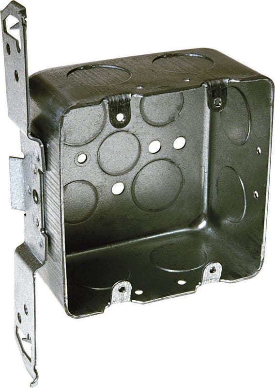 Raco 685 30-5/16 cu in Square Steel 2 gang Outlet Box Gray