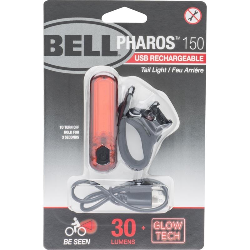 Bell Sports 7133309 Pharos 150 Plastic Bicycle Tail Light Black/Red