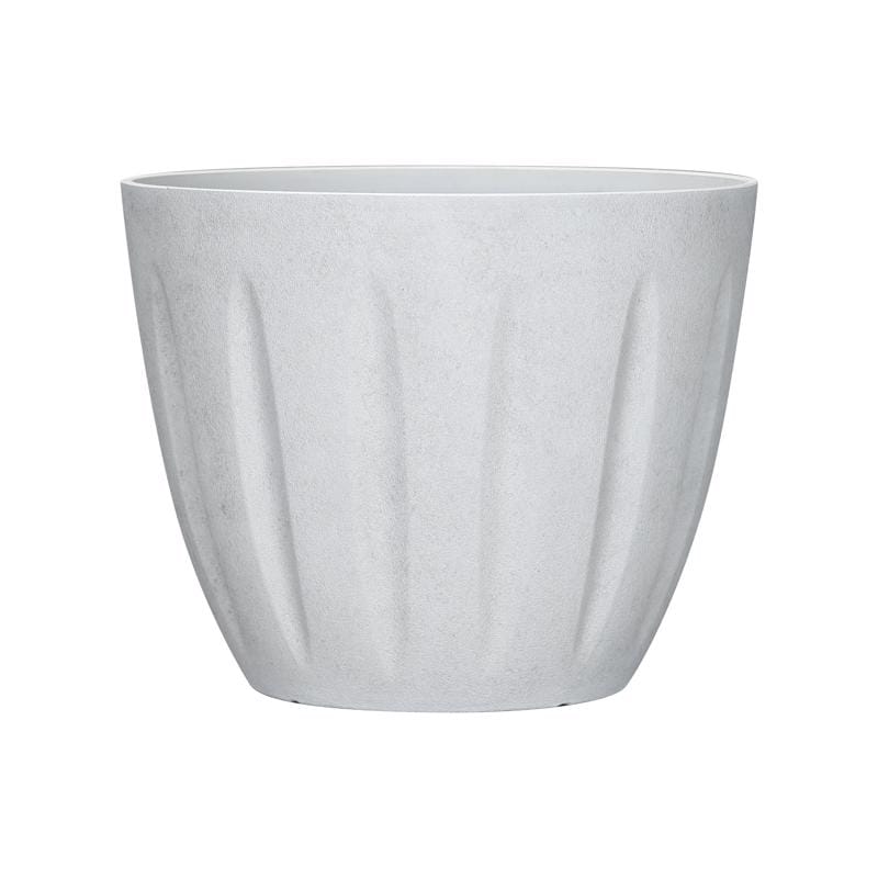 L&G PVI8012TWJ 9.6 in. H X 12 in. W X 12 in. D X 12 in. D Polyresin Spritzer Planter White