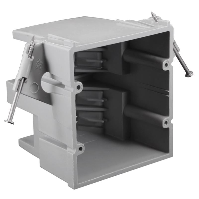 Cantex EZ35DN-HW EZ Box New Work 35 cu in Rectangle PVC 2 gang Switch Box Gray