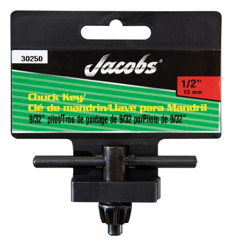 Jacobs 30250 1/2 in. X 9/32 in. KK Chuck Key T-Handle Steel 1 pc