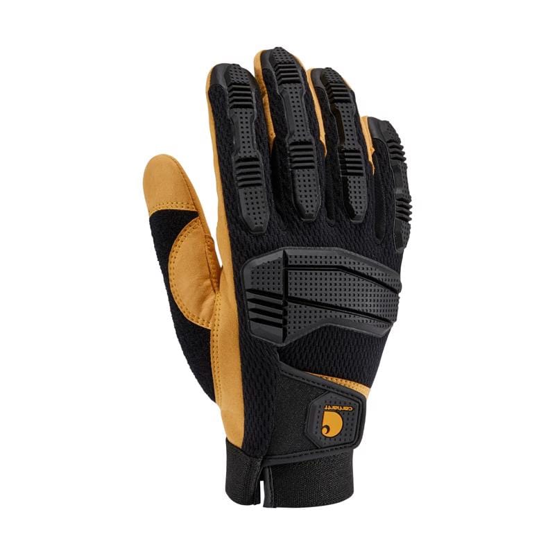 Carhartt GD0796MBLKBLY-L Men's Indoor/Outdoor Knuckler Gloves Black/Yellow L 1 pair