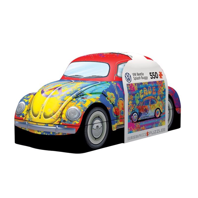 Eurographics 8551-6026 VW Beetle Splash Buggy Collectible Tin With Puzzle Multicolored 550 pc