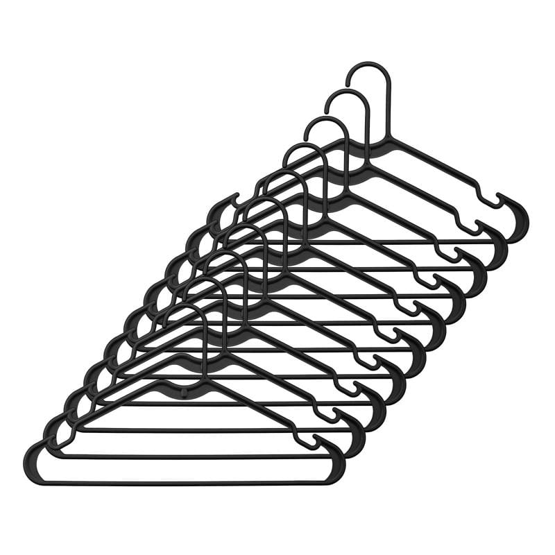 Whitmor 6345-8701-10BLK Plastic Black Hanger 10 pk