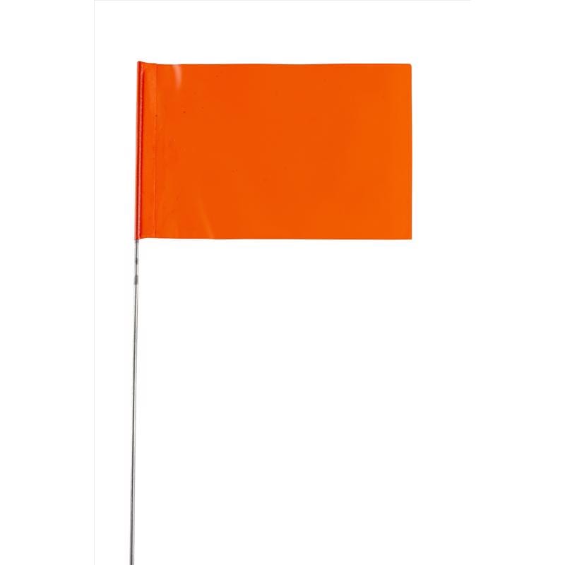 C.H. Hanson 15121 CH Hanson Co. 15 in. Fluorescent Orange Stake Flags PVC 1 pk