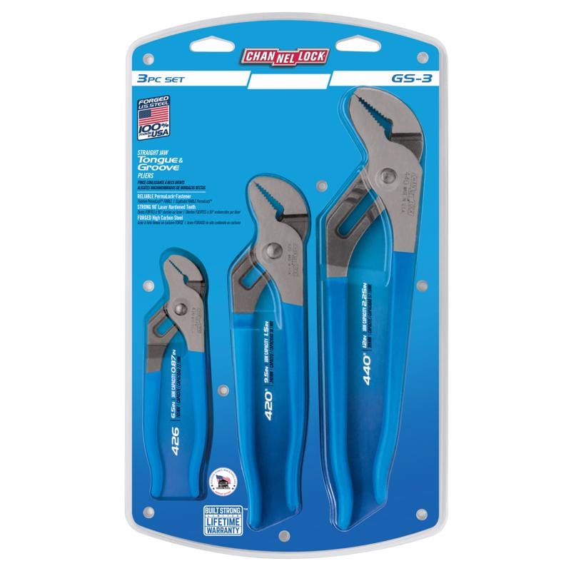 Channellock GS-3 3 pc Tongue & Groove Pliers Set