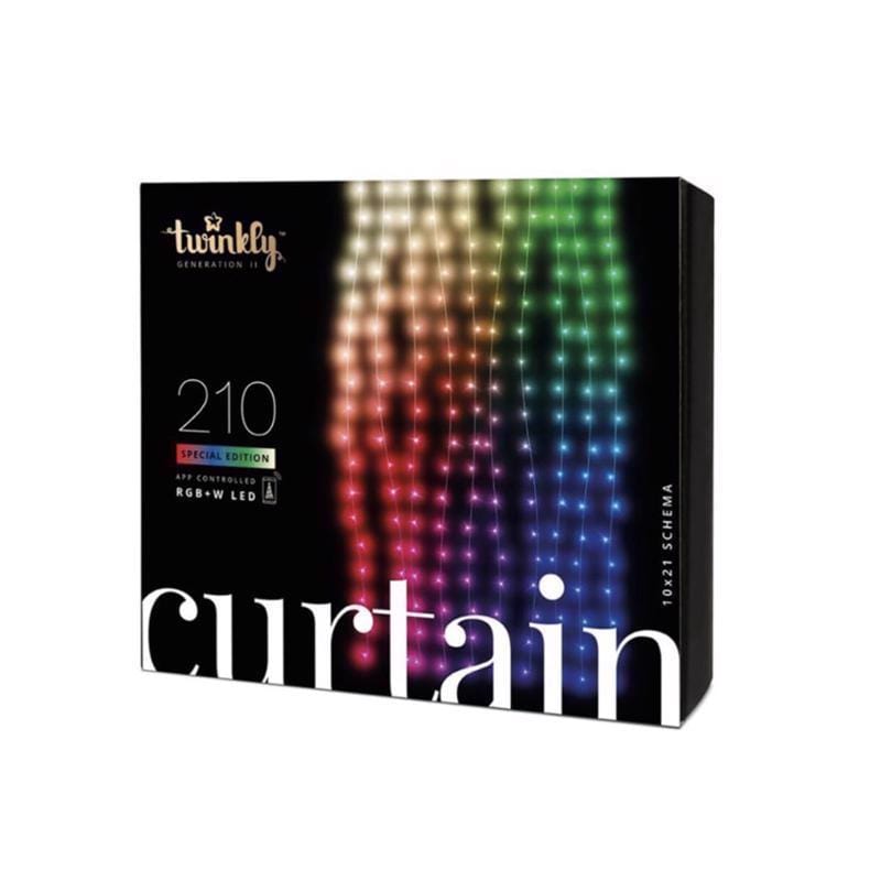 Twinkly R210CURTWP LED Mini Multicolored 210 ct String Christmas Lights 6.89 ft.