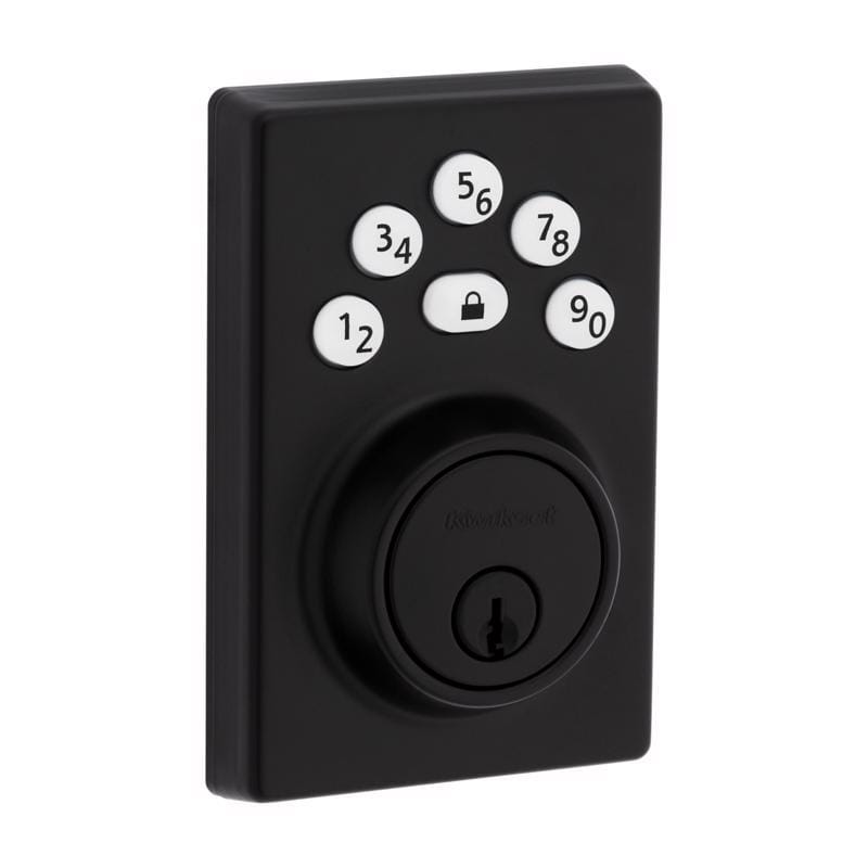 Kwikset 992400-005 Powerbolt Matte Black Zinc Electronic Deadbolt