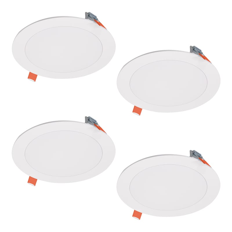 Halo HLBSL609FS5-4PK HLB Lite Matte White 6 in. W LED Canless Recessed Downlight 12.6 W