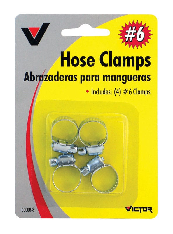 Victor 22-5-00006-8 1/4 in to 7/8 in. SAE 4' SAE 6 Silver Hose Clamp Stainless Steel Band