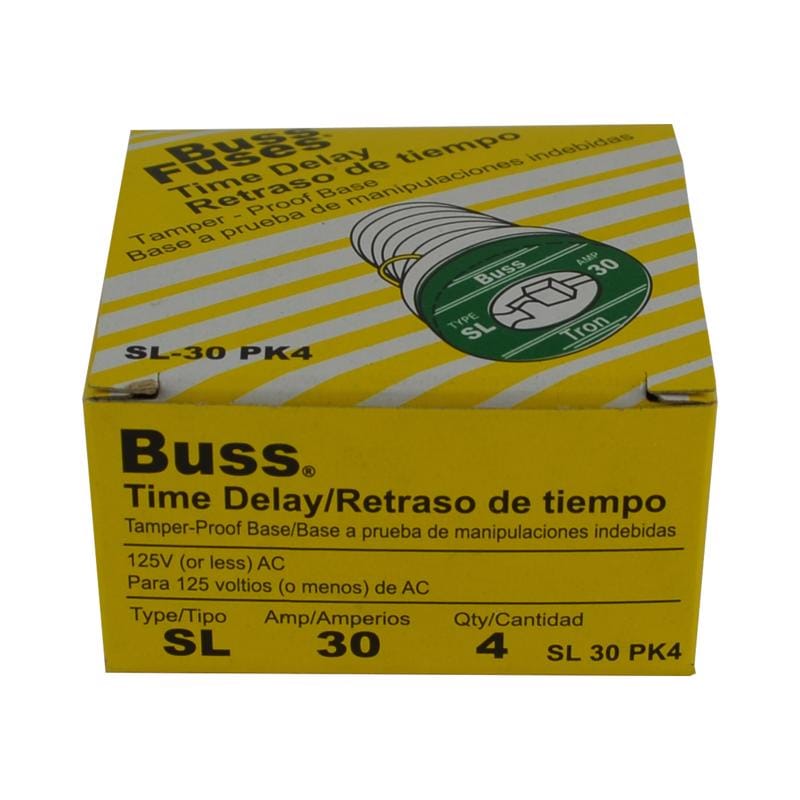 Bussmann SL-30PK4 30 amps Tamper Proof Plug Fuse 4 pk