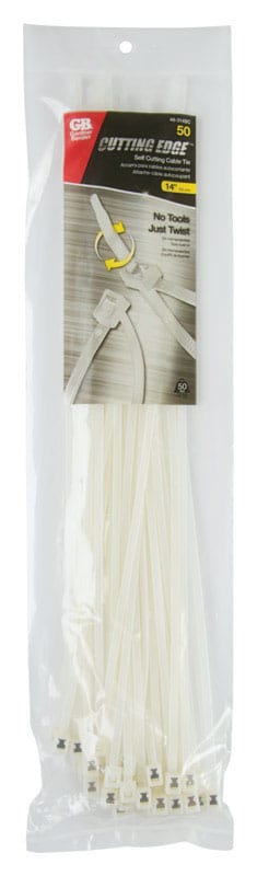 Gardner Bender 46-314SC 14 in. L Clear Self-Cutting Cable Tie 50 pk