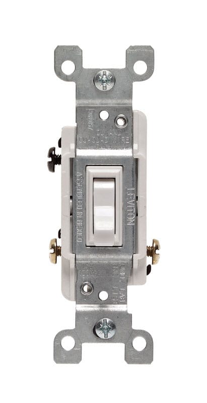 Leviton C22-01453-02W CSA 15 amps Toggle Switch White 1 pk