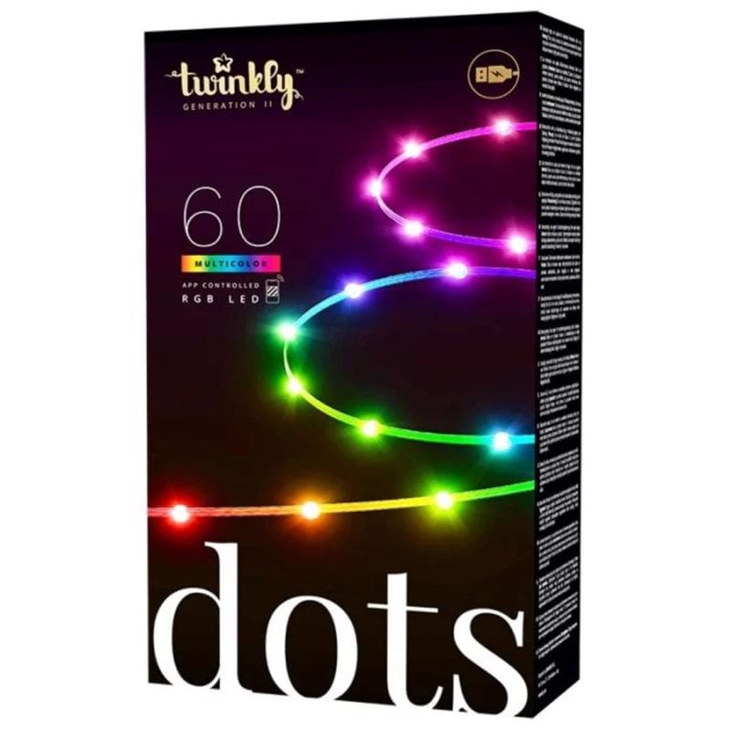 Twinkly R60DOTWP LED Mini Multicolored 60 ct String Christmas Lights 9.8 ft.