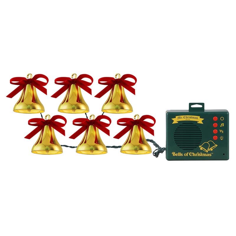 Mr. Christmas 14091AC LED Gold/Red Bells Animated Decor 3 in.