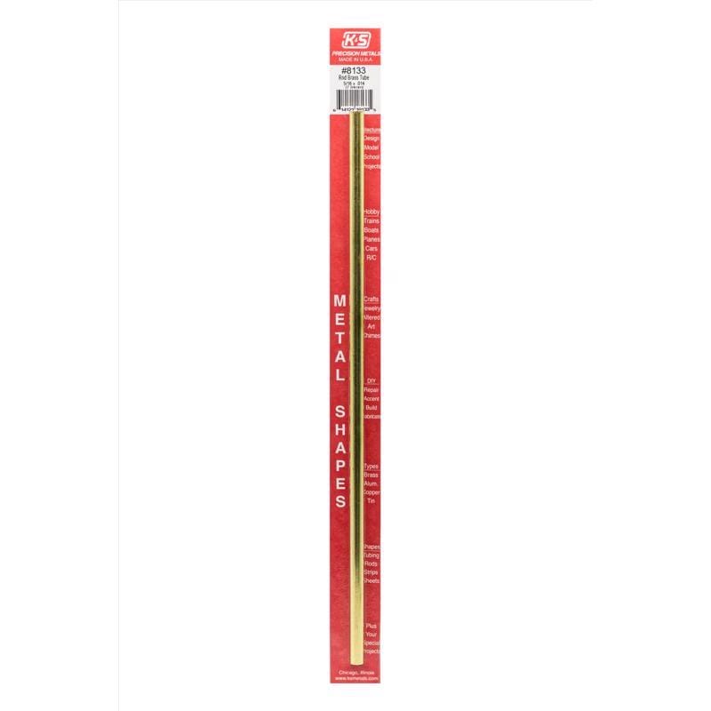 K&S 8133 5/16 in. D X 12 in. L Round Brass Tube 1 pk
