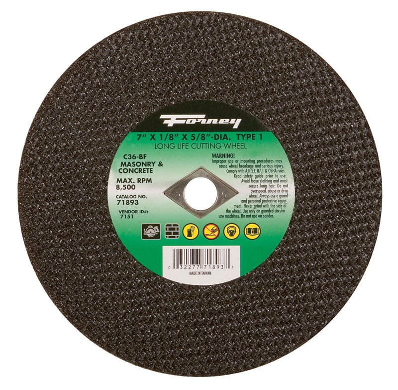 Forney 71893 7X1/8Xdia5/8" Cutoff Bl 72373
