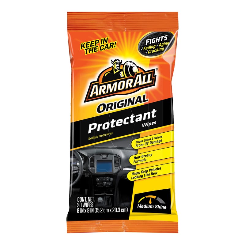 Armor All 18241 Original Plastic/Rubber/Vinyl Protectant Wipes 20 ct