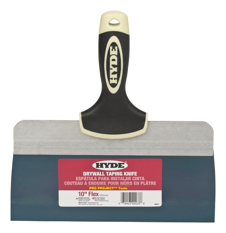 Hyde 09233 Pro Project Blue Steel Taping Knife 10 in. W X 10.3 in. L