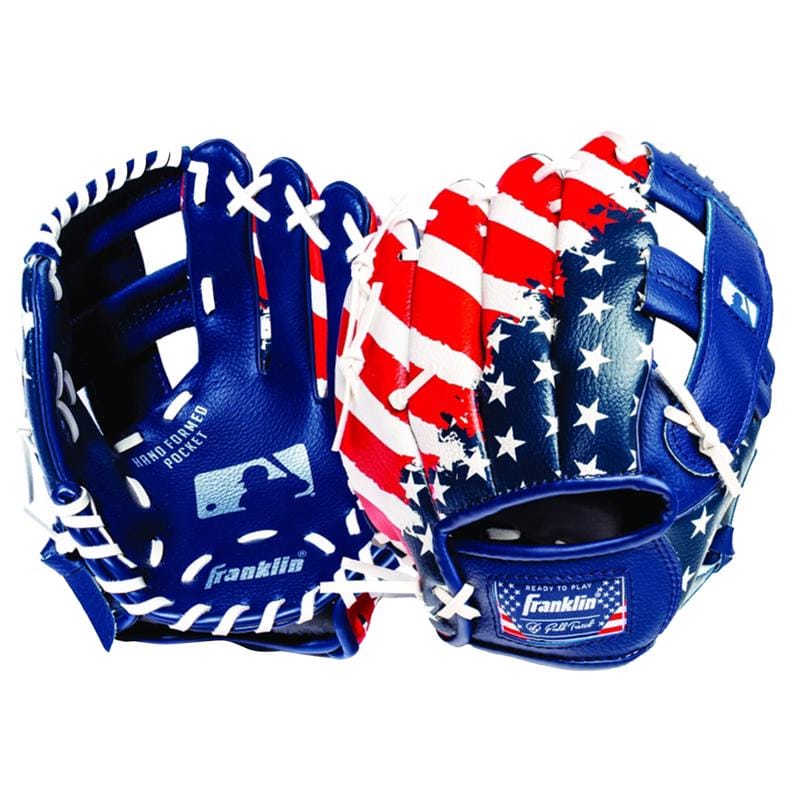Franklin 22900 MLB RTP Multicolored PVC Right-handed T-Ball Fielding Glove 9.5 in. 1 pk