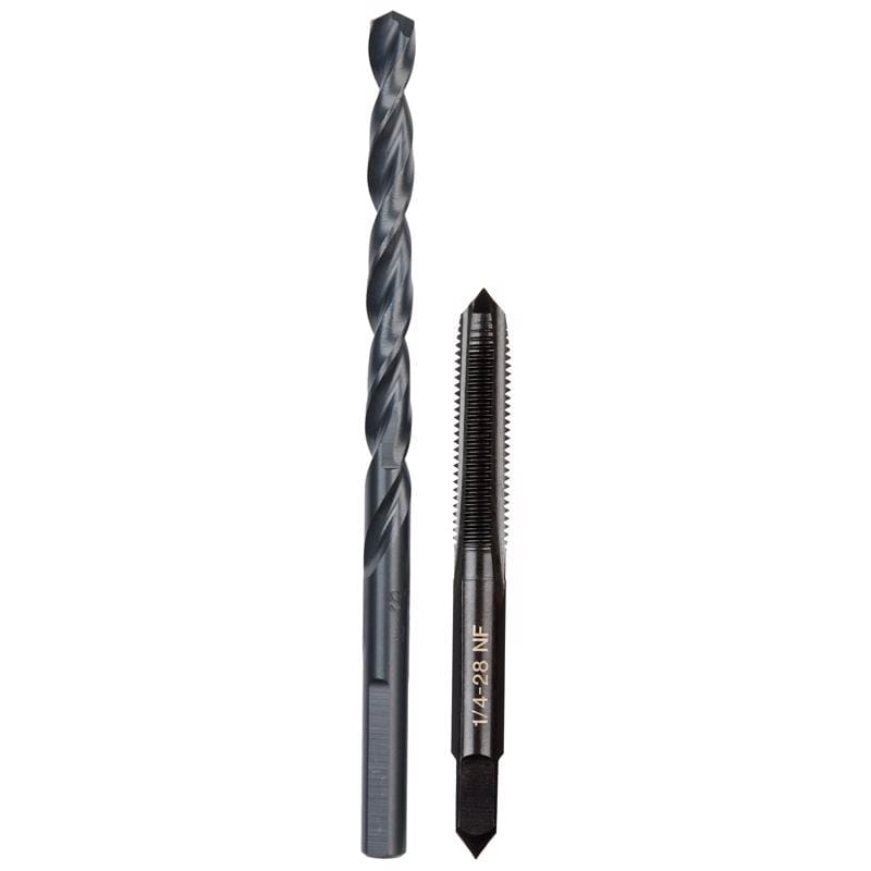 Milwaukee 49-57-5538 SAE 1/4-28 NF Straight Flute Plug Tap & #3 Drill Bit